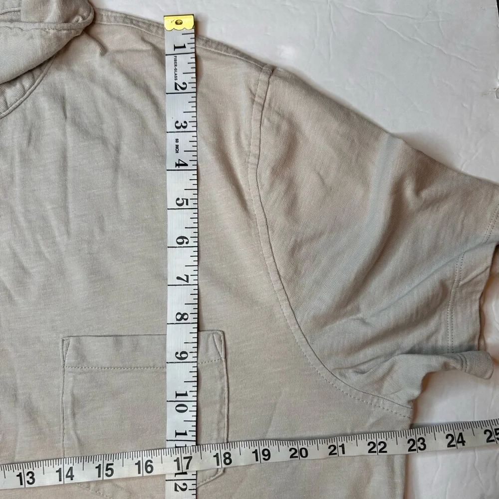 J.Crew Men’s Cream Polo Shirt Classic Garment-Dyed Slub Cotton 100% Size L